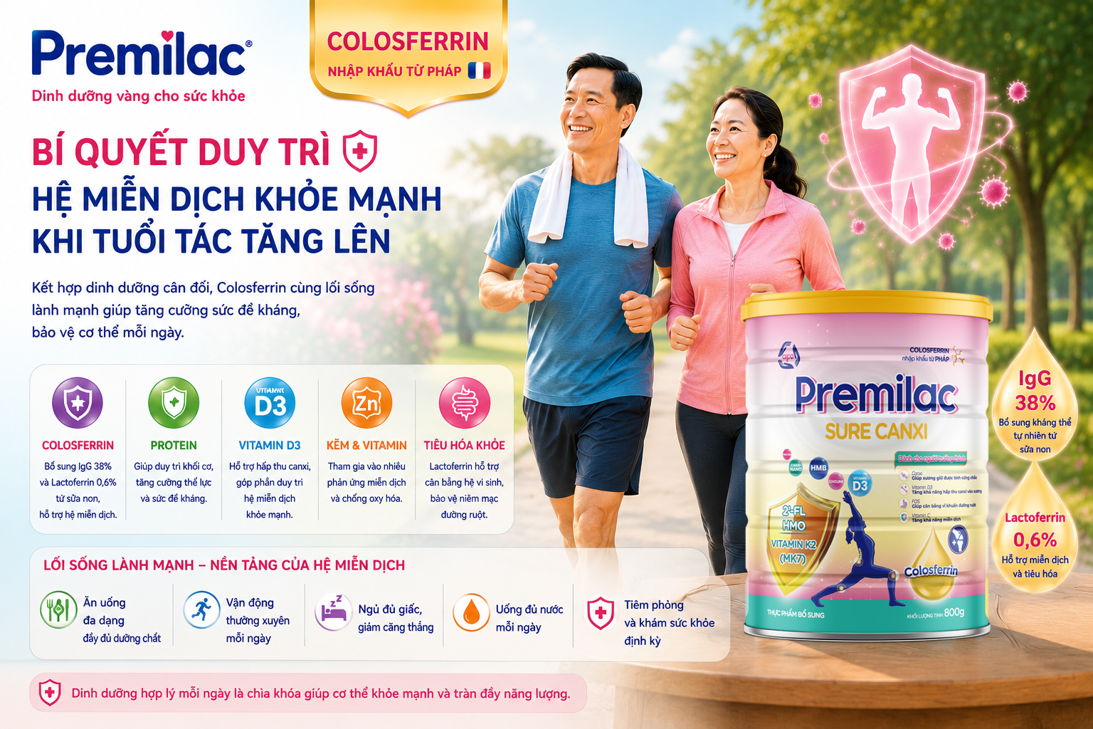 Bí quyết duy trì hệ miễn dịch khỏe mạnh khi tuổi tác tăng lên